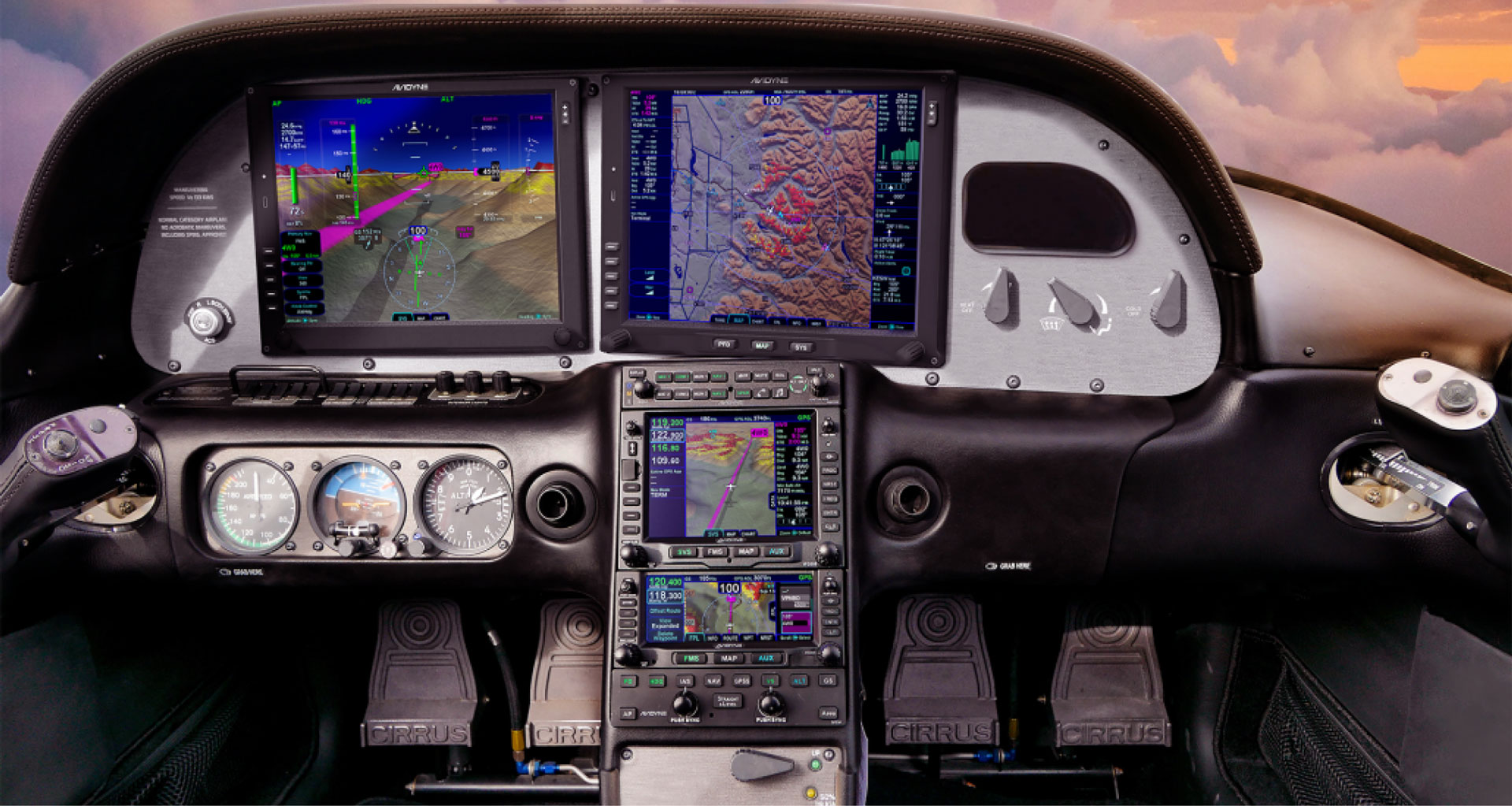 Garmin glass cockpit panel